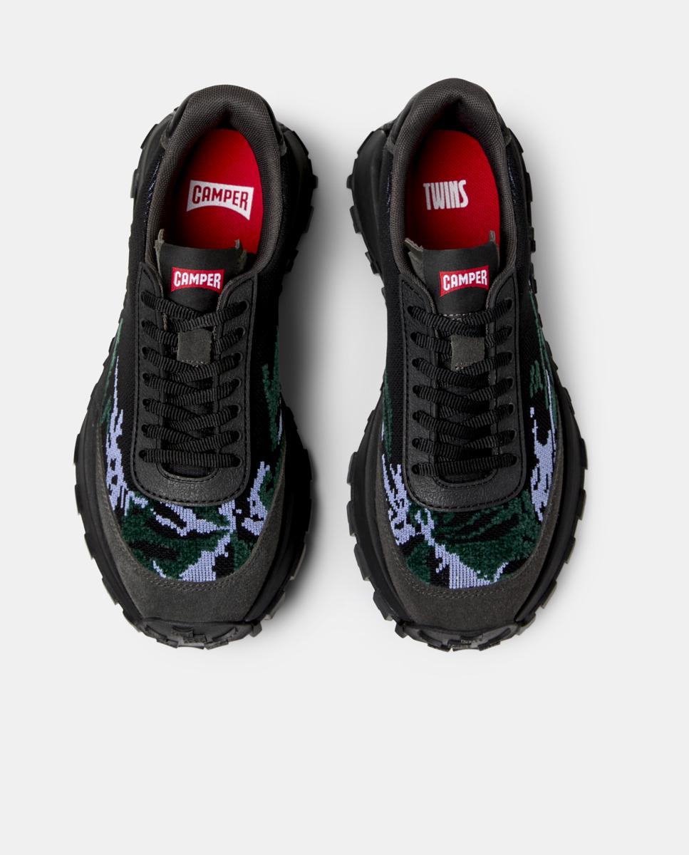 Zapatillas deportivas de mujer Drift Trail Twins con cordones y puntera redonda - Camper - Negro Negro-3
