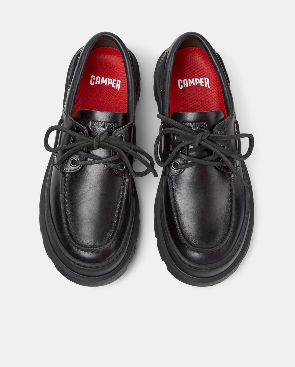 Náuticos de mujer brutus+ de piel - Camper - Negro Negro-3