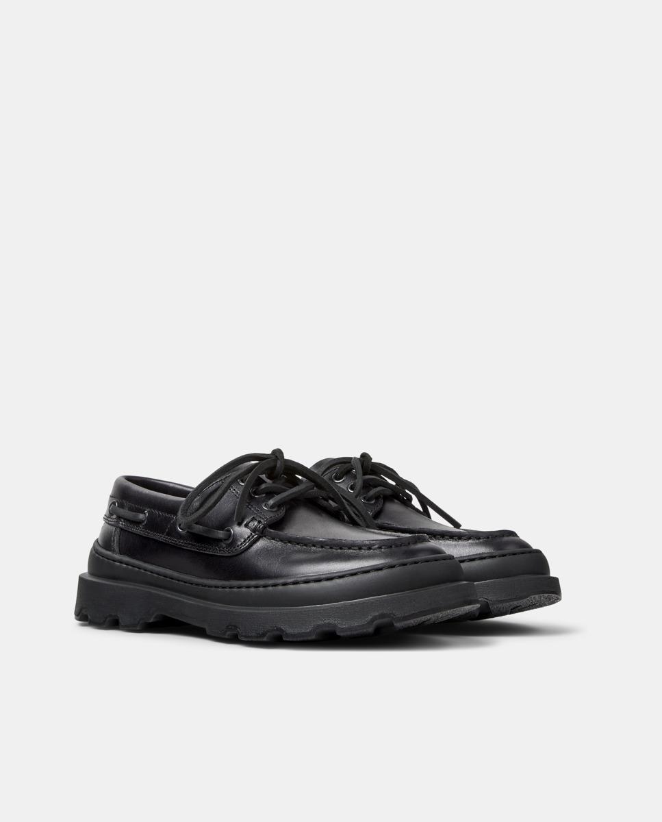 Náuticos de mujer brutus+ de piel - Camper - Negro Negro-5