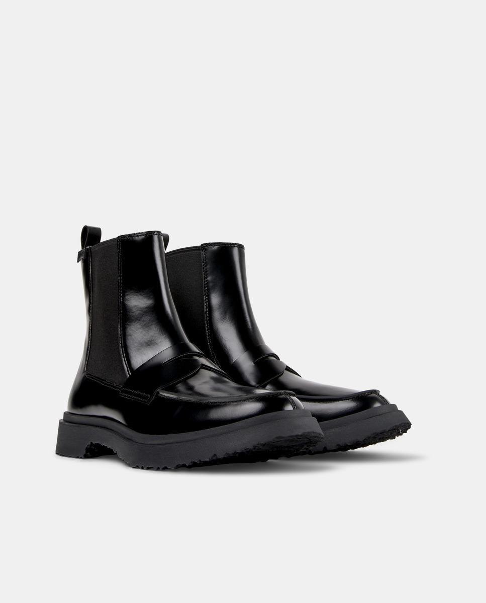 Botines de hombre de piel Walden - Camper - Negro Negro-5