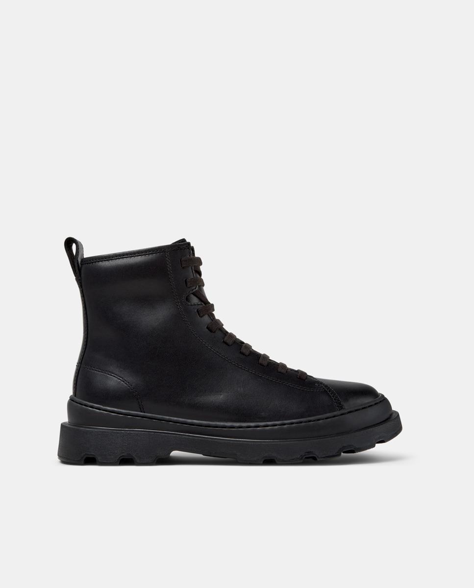 Botines militares de mujer de piel brutus+ - Camper - Negro Negro-1