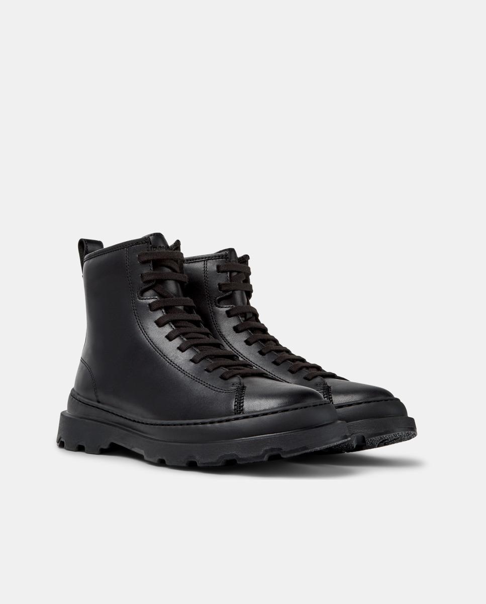 Botines militares de mujer de piel brutus+ - Camper - Negro Negro-5