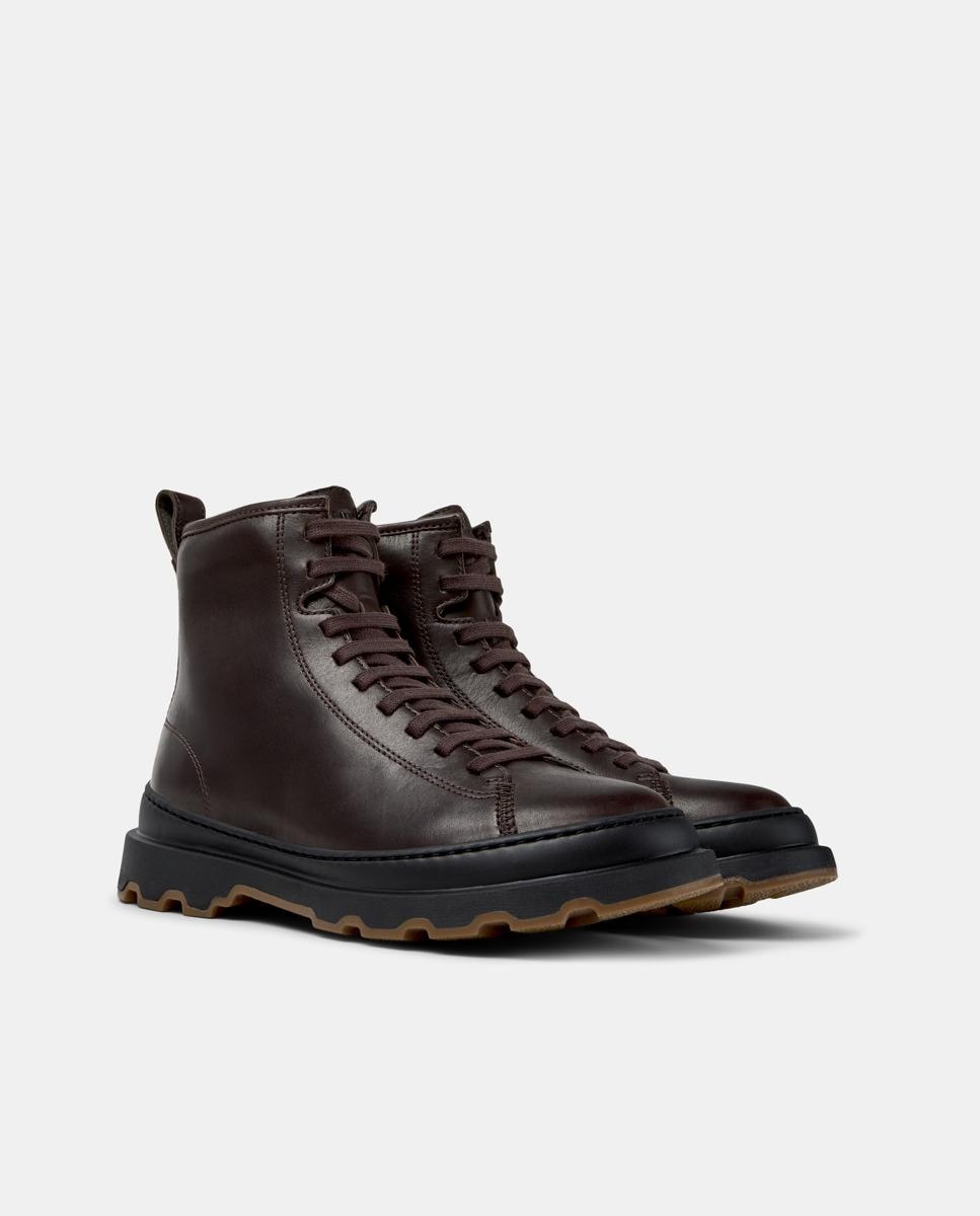 Botines de mujer de piel brutus+ - Camper - Marrón Marrón-5