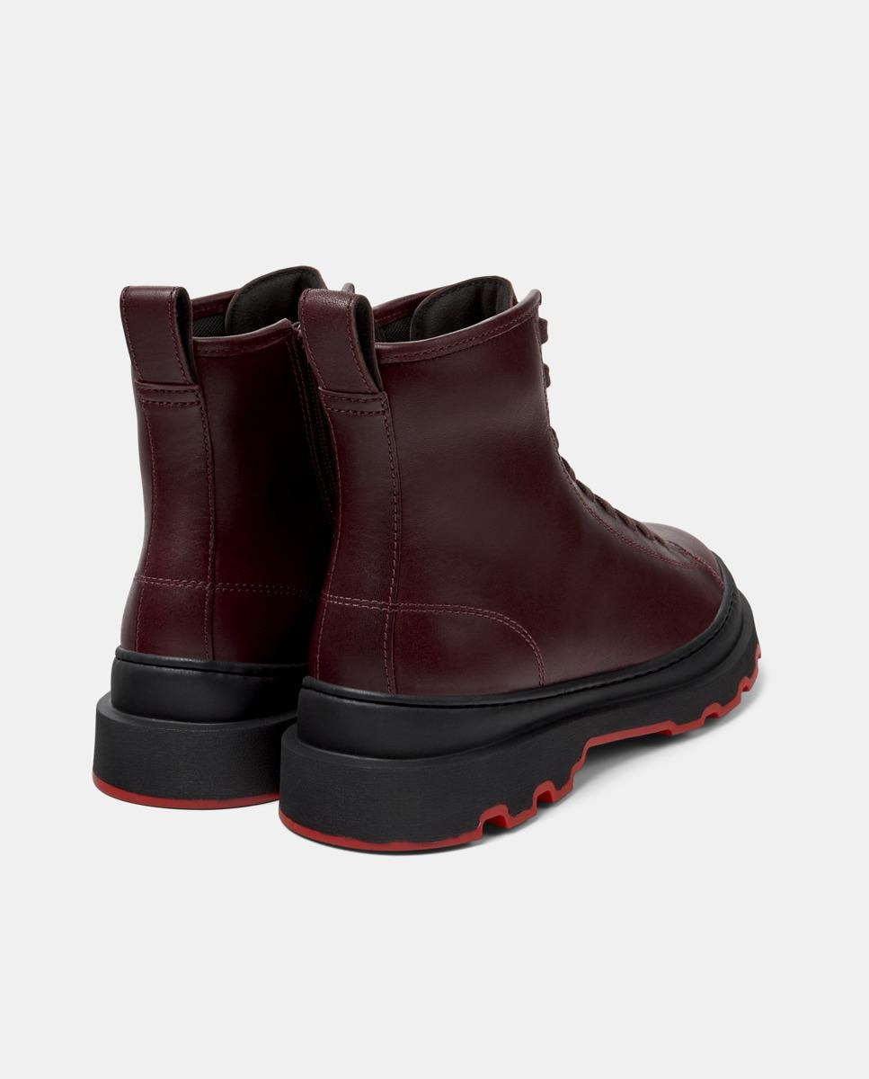 Botines de mujer de piel Brutus+ - Camper - Burdeos Burdeos-2