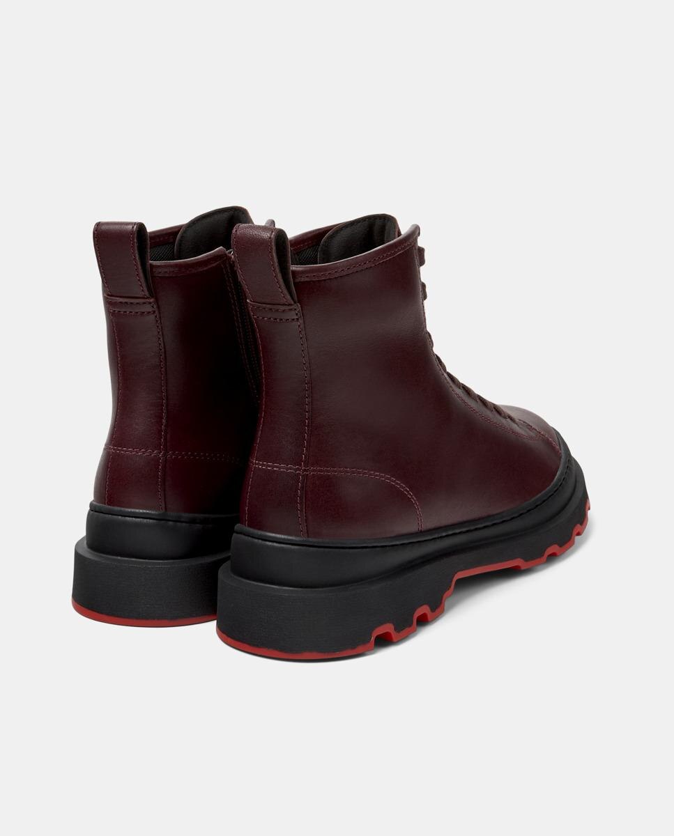 Botines militares de mujer de piel brutus+ - Camper - Burdeos Burdeos-2