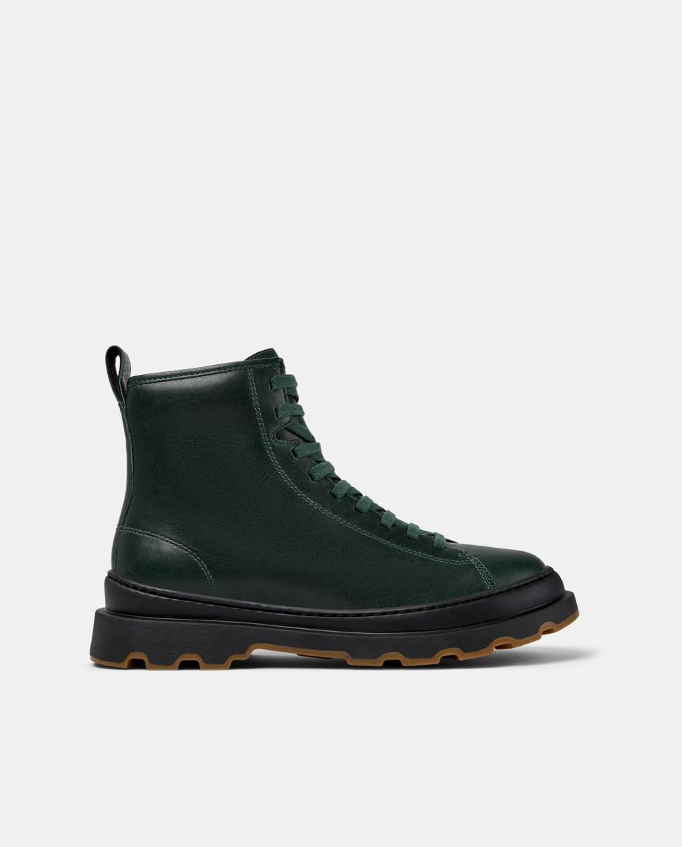 Botines militares de mujer de piel brutus+ - Camper - Verde Verde-1