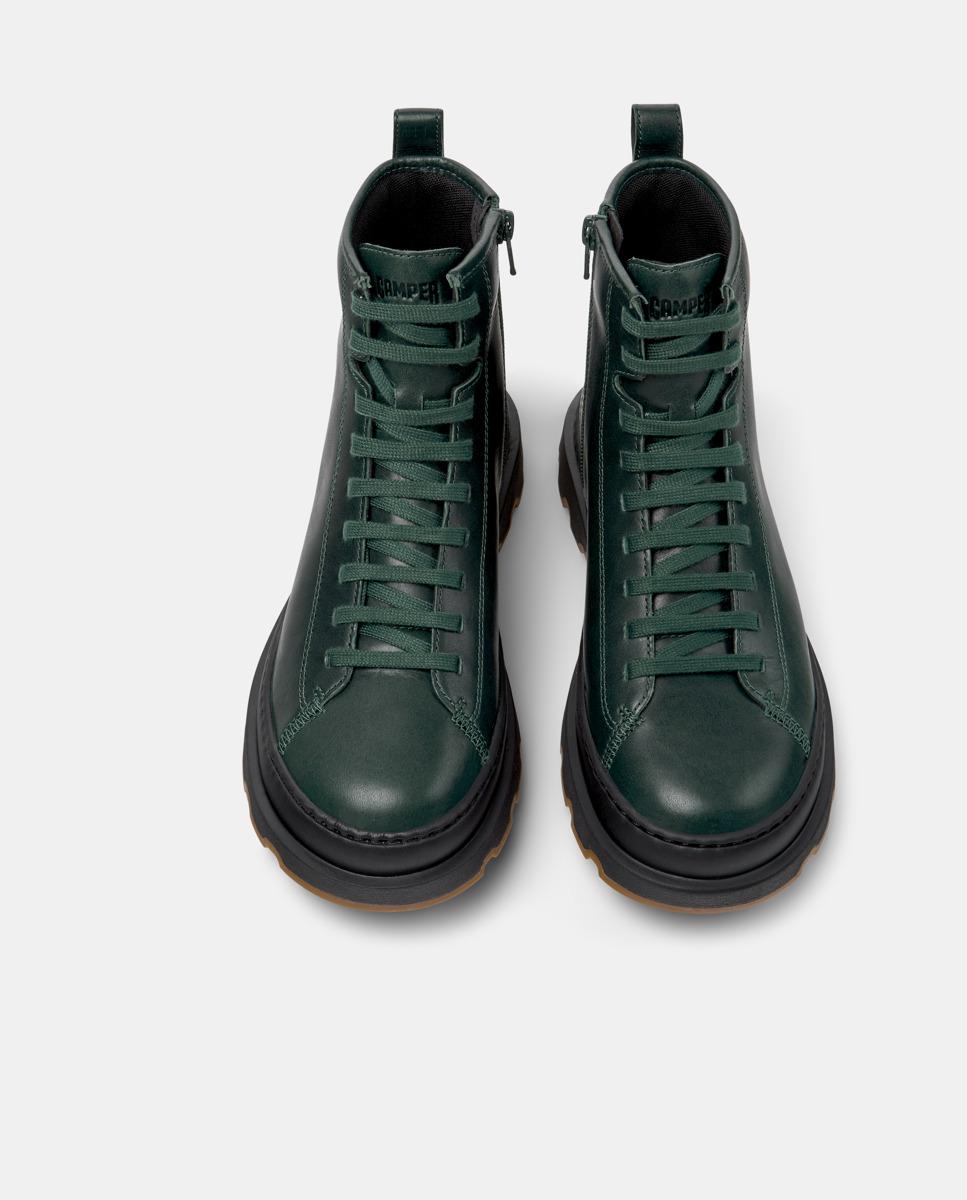 Botines militares de mujer de piel brutus+ - Camper - Verde Verde-3