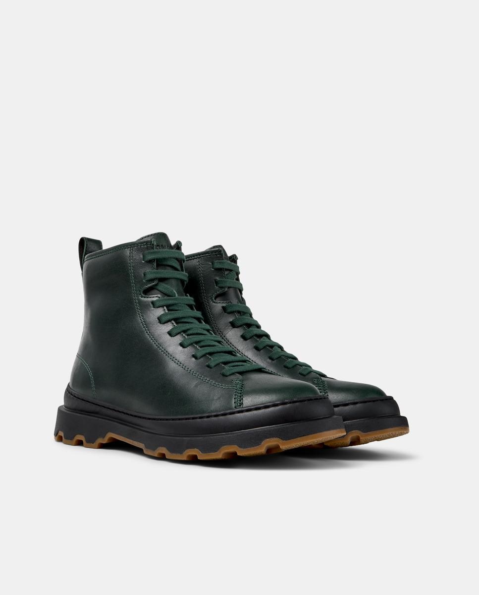 Botines militares de mujer de piel brutus+ - Camper - Verde Verde-5