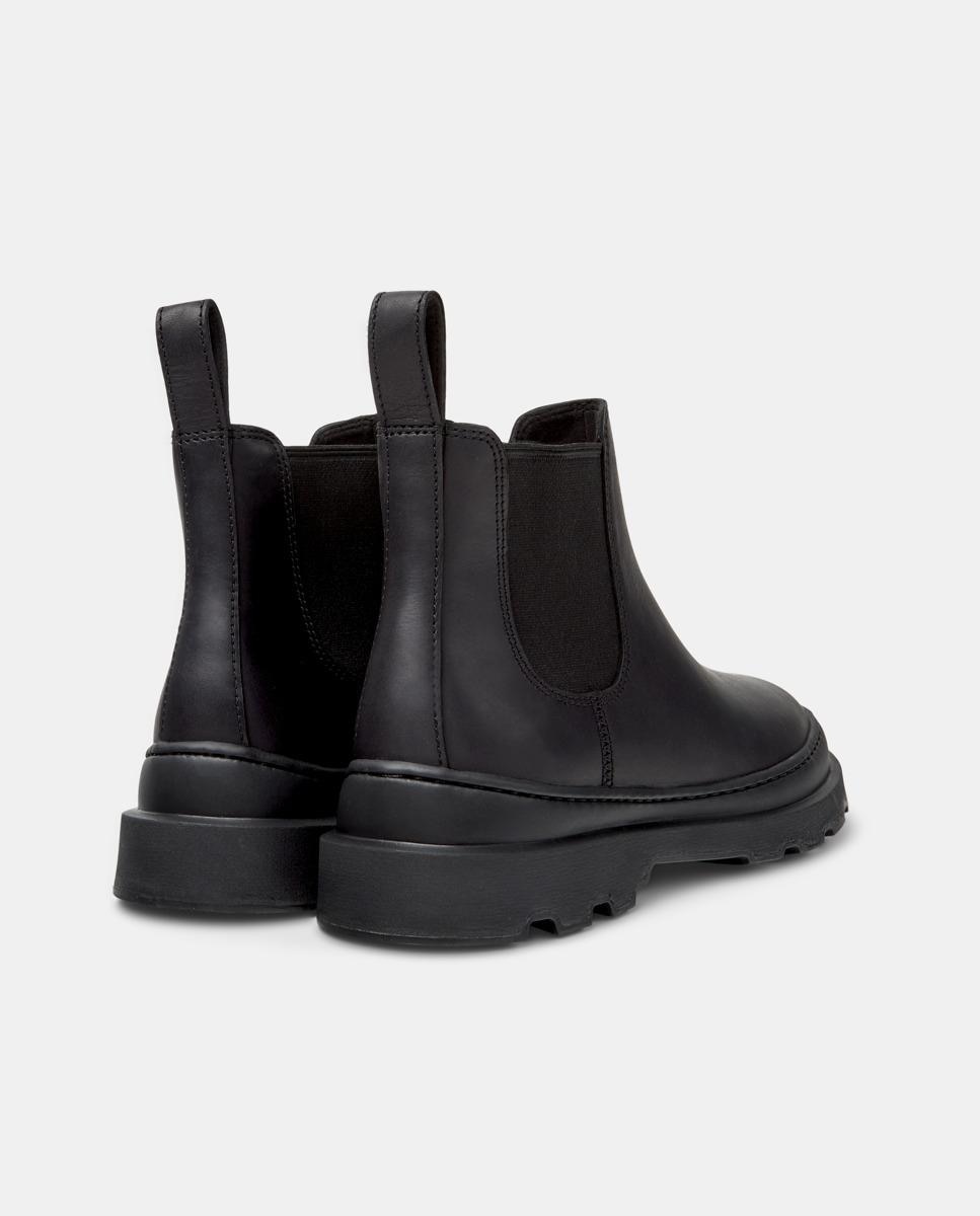 Botines de mujer de piel brutus+ - Camper - Negro Negro-2
