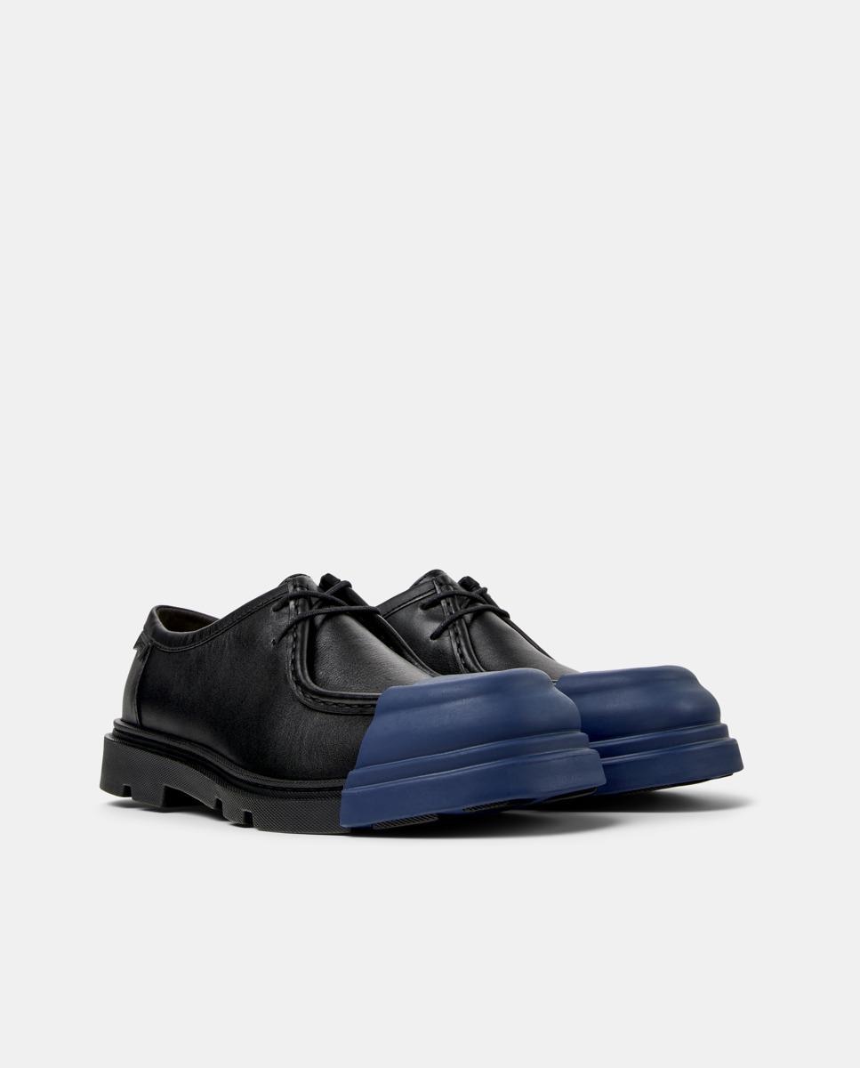 Zapatos de mujer Junction con cordones y puntera redonda - Camper - Negro / Azul Negro / Azul-5