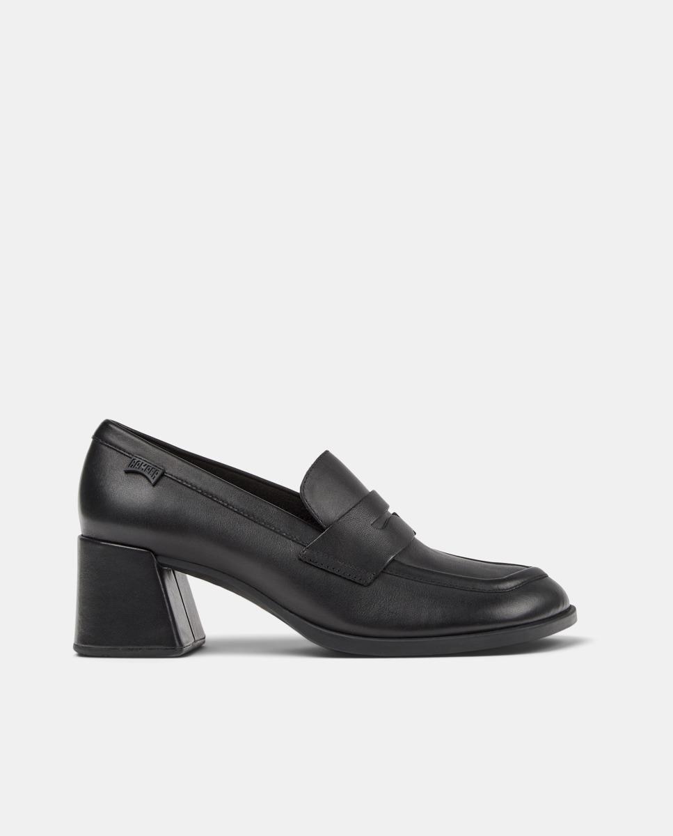 Camper - Mocasines de mujer Kora de piel con tacón bloque.