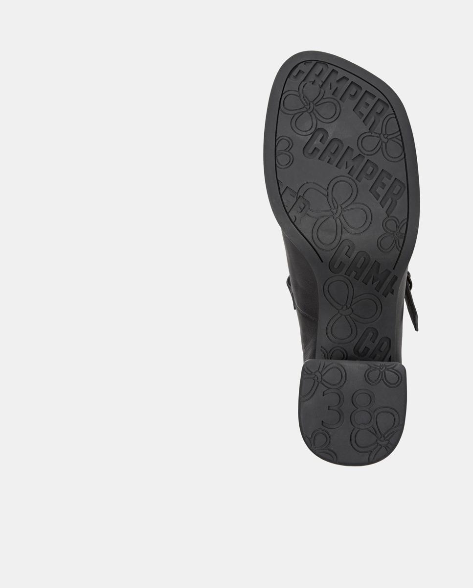 Mocasines con tacón de mujer de piel kora - Camper - Negro Negro-4