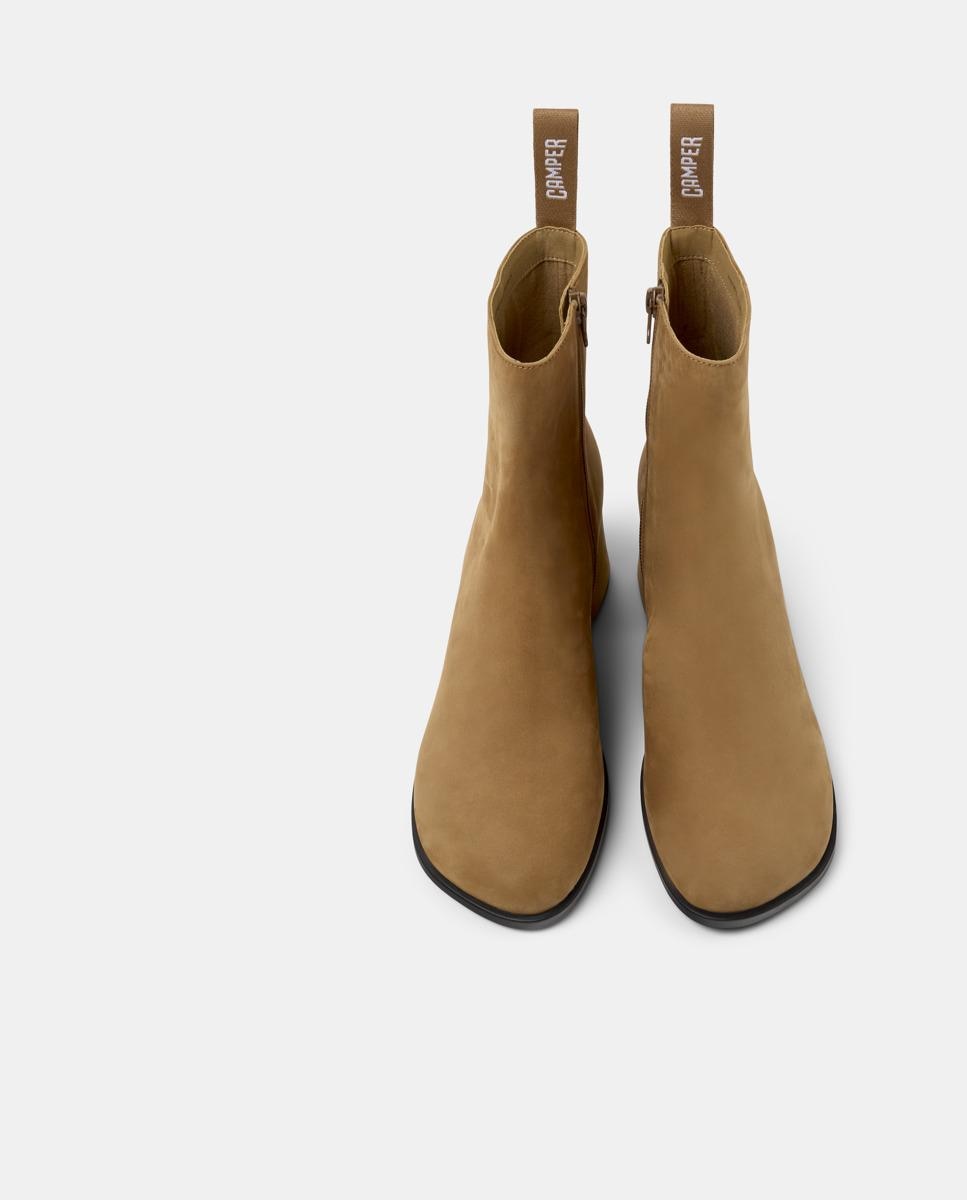 Botines de mujer de piel kora - Camper - Marrón Marrón-2
