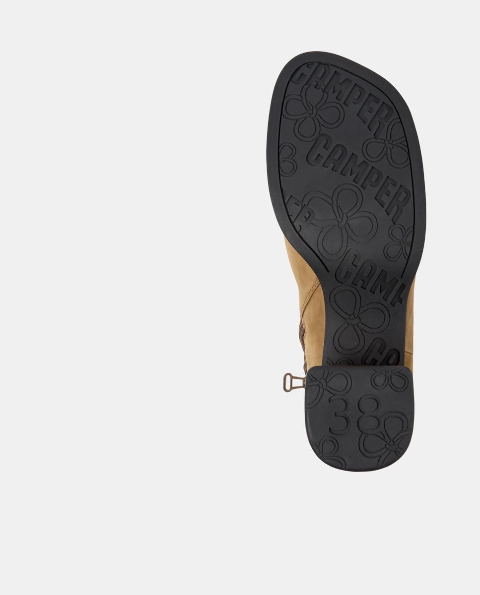 Botines de mujer de piel kora - Camper - Marrón Marrón-4