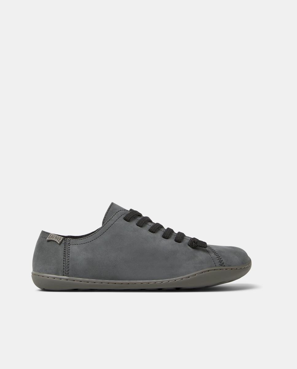 Zapatillas de piel de mujer Peu Cami con cordones - Camper - Gris oscuro Gris oscuro-1