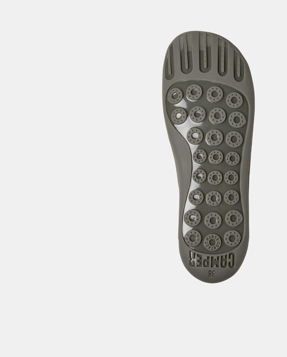 Zapatillas de piel de mujer Peu Cami con cordones - Camper - Gris oscuro Gris oscuro-4
