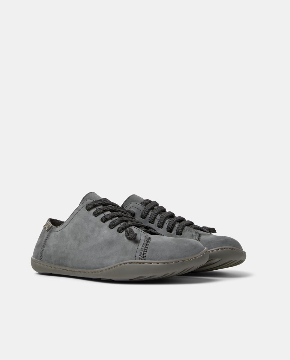 Zapatillas de piel de mujer Peu Cami con cordones - Camper - Gris oscuro Gris oscuro-5