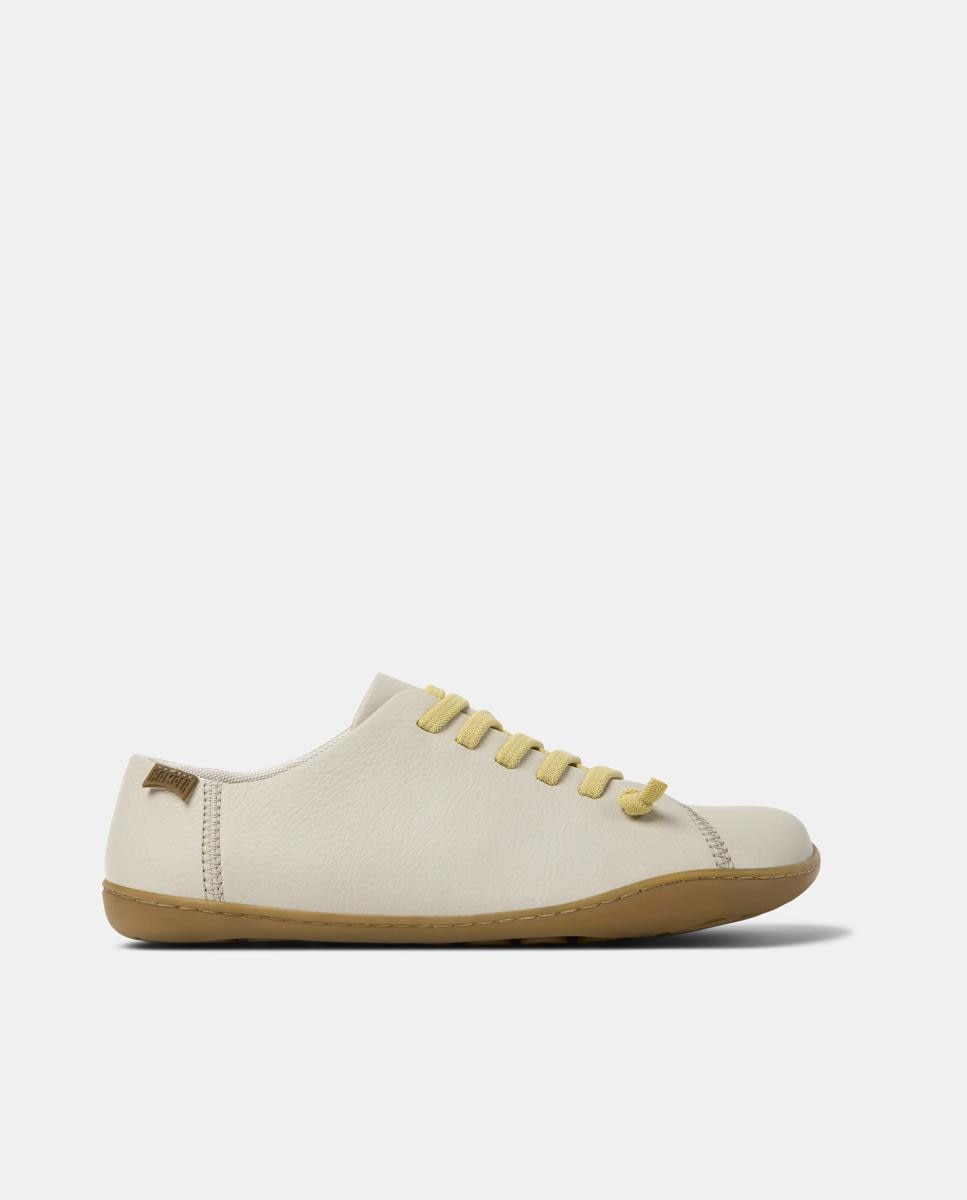 Zapatillas de piel de mujer peu cami con cordones - Camper - Gris Gris-1