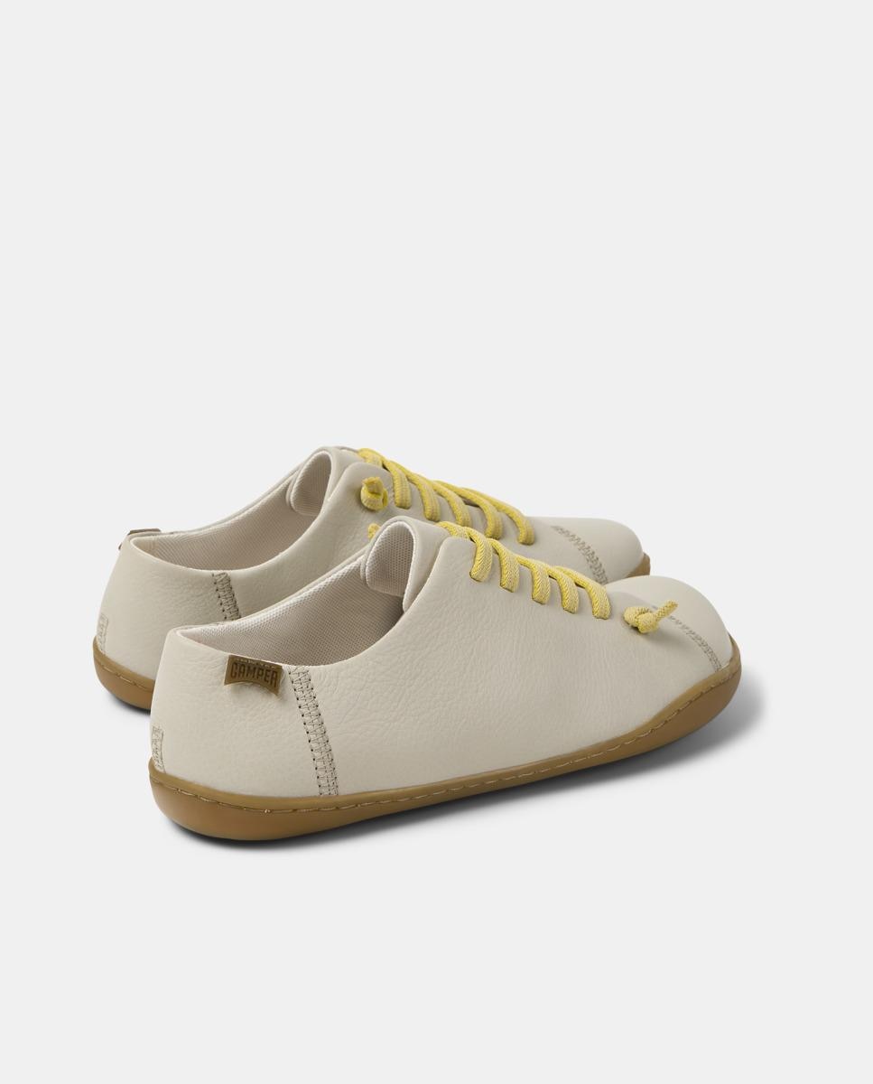 Zapatillas de piel de mujer peu cami con cordones - Camper - Gris Gris-3
