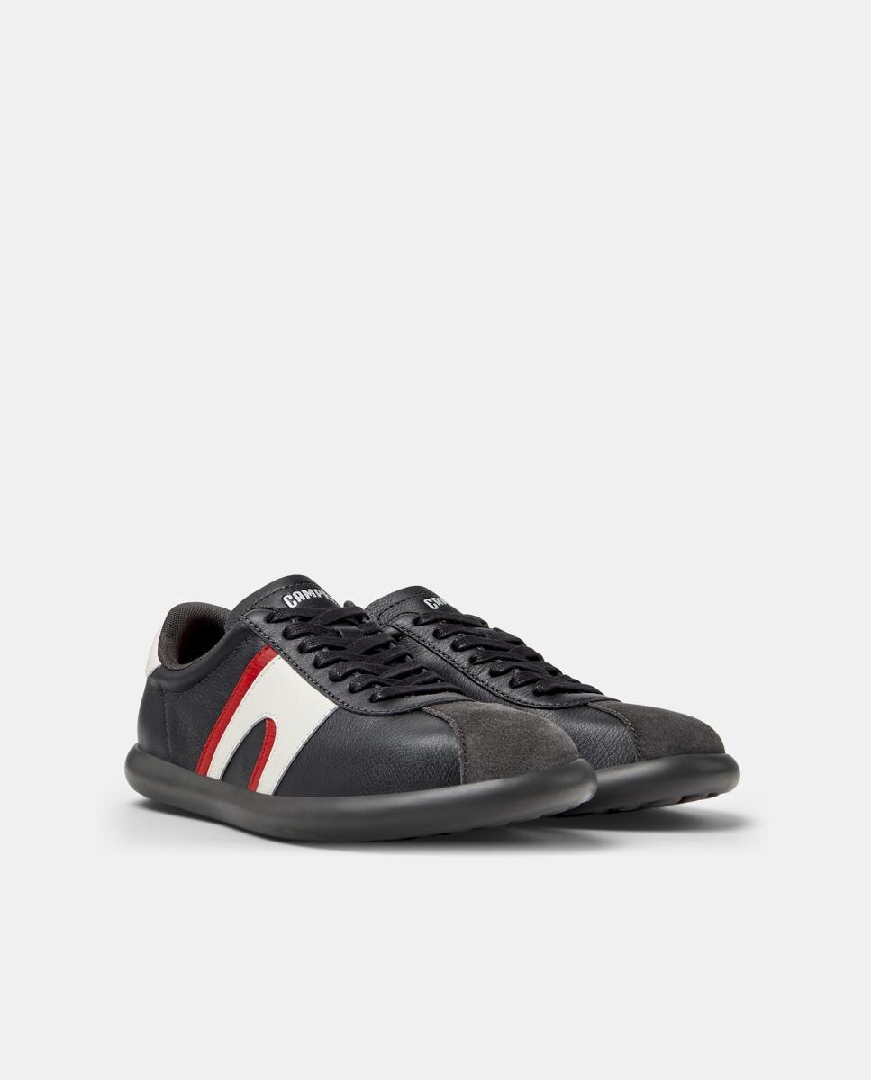 Zapatillas de mujer Pelotas Soller de piel - Camper - Negro Negro-5