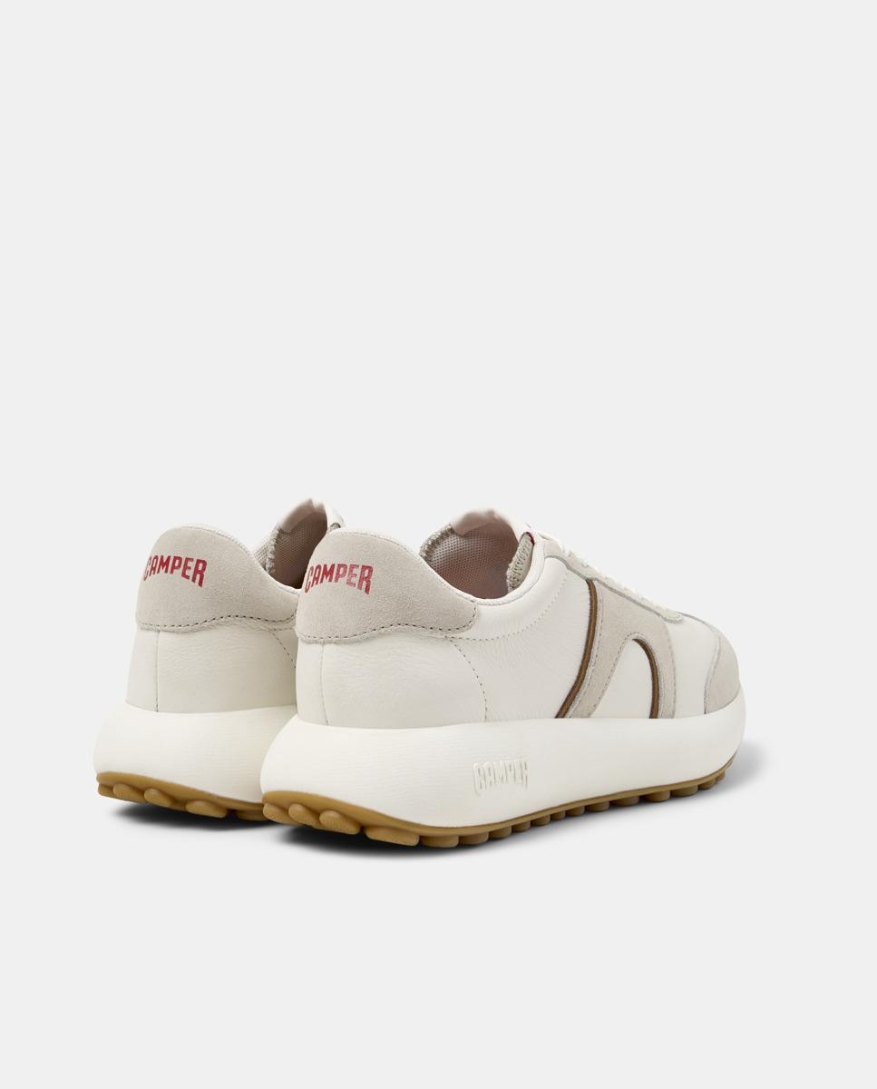 Zapatillas de piel de mujer Pelotas Athens con cordones - Camper - Blanco Blanco-2