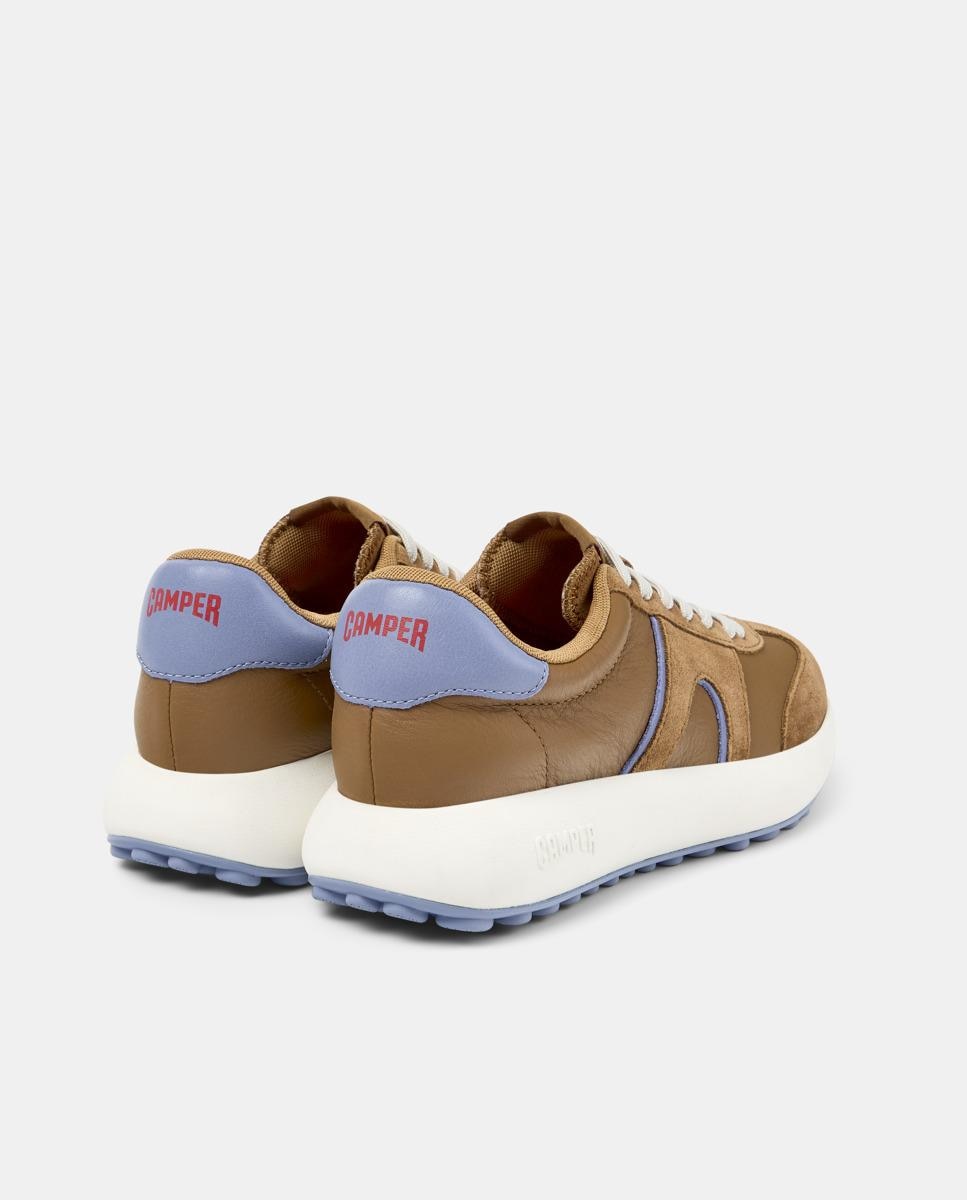Zapatillas de piel de mujer Pelotas Athens con cordones - Camper - Marrón Marrón-2