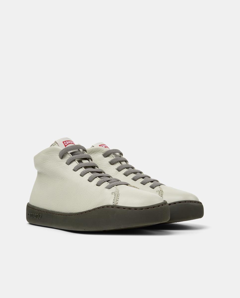 Zapatillas altas de piel de mujer peu touring - Camper - Beige Beige-5