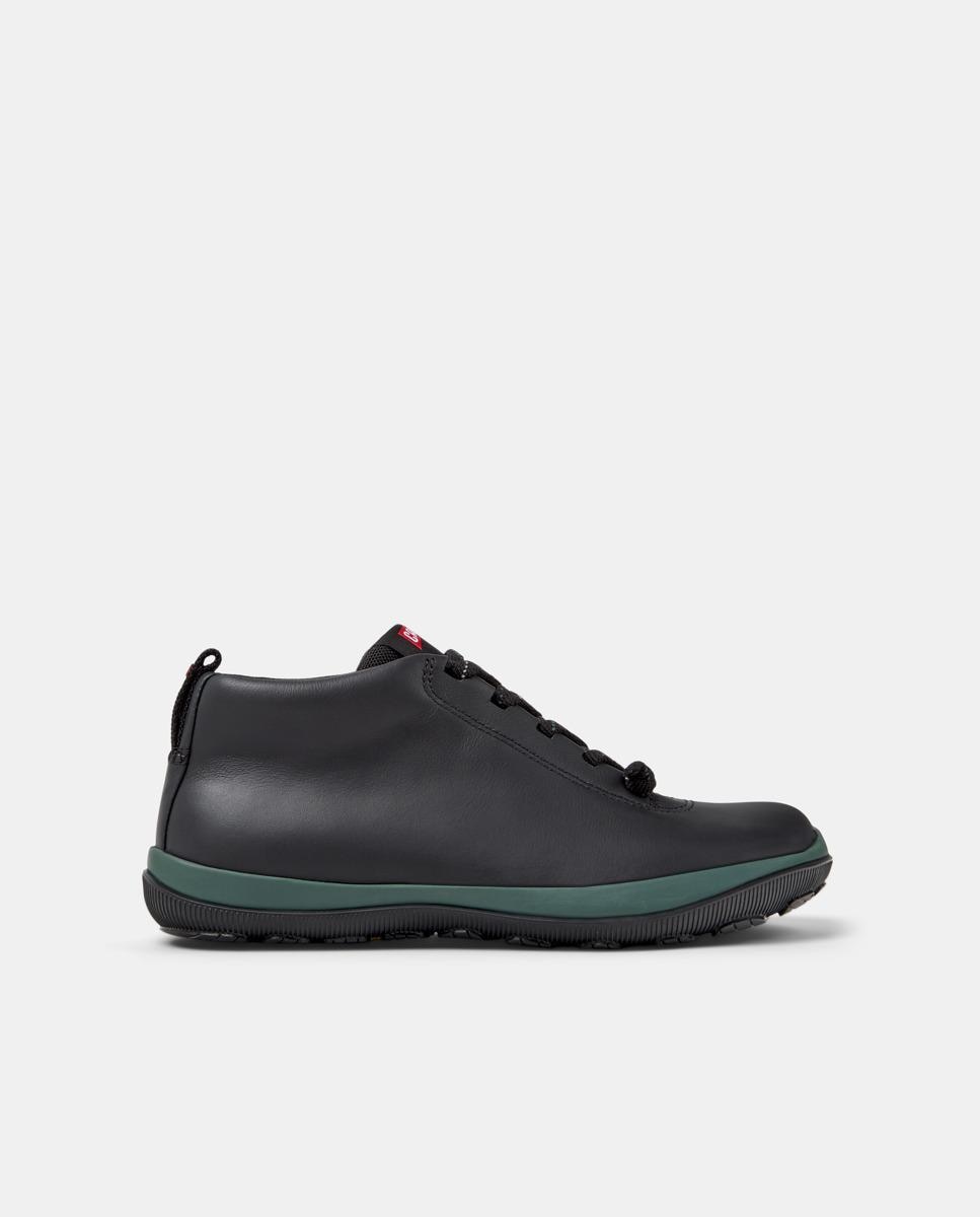 Zapatillas de piel de mujer peu pista gm con cordones - Camper - Negro Negro-1