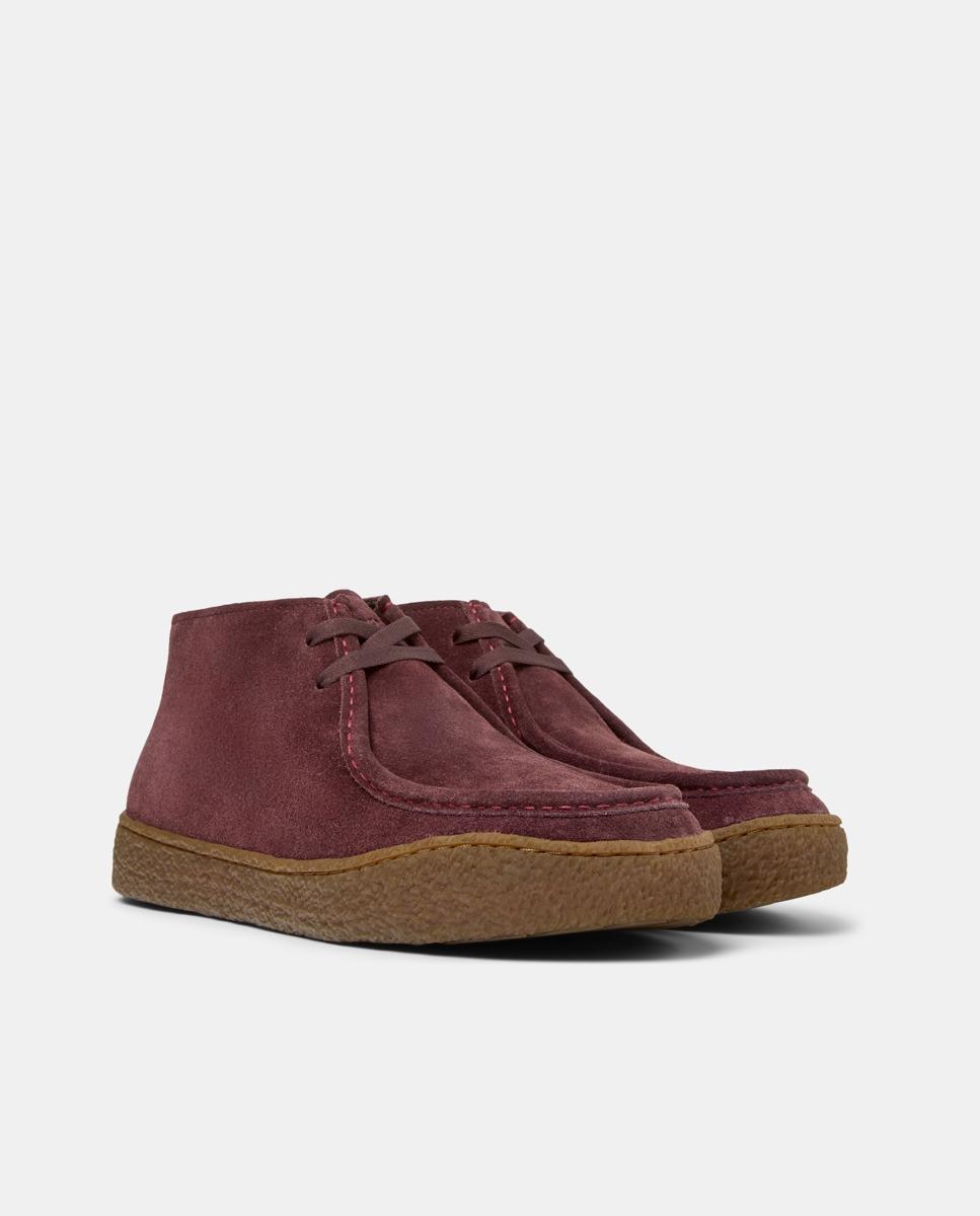 Botines de mujer de piel peu terreno - Camper - Burdeos Burdeos-4