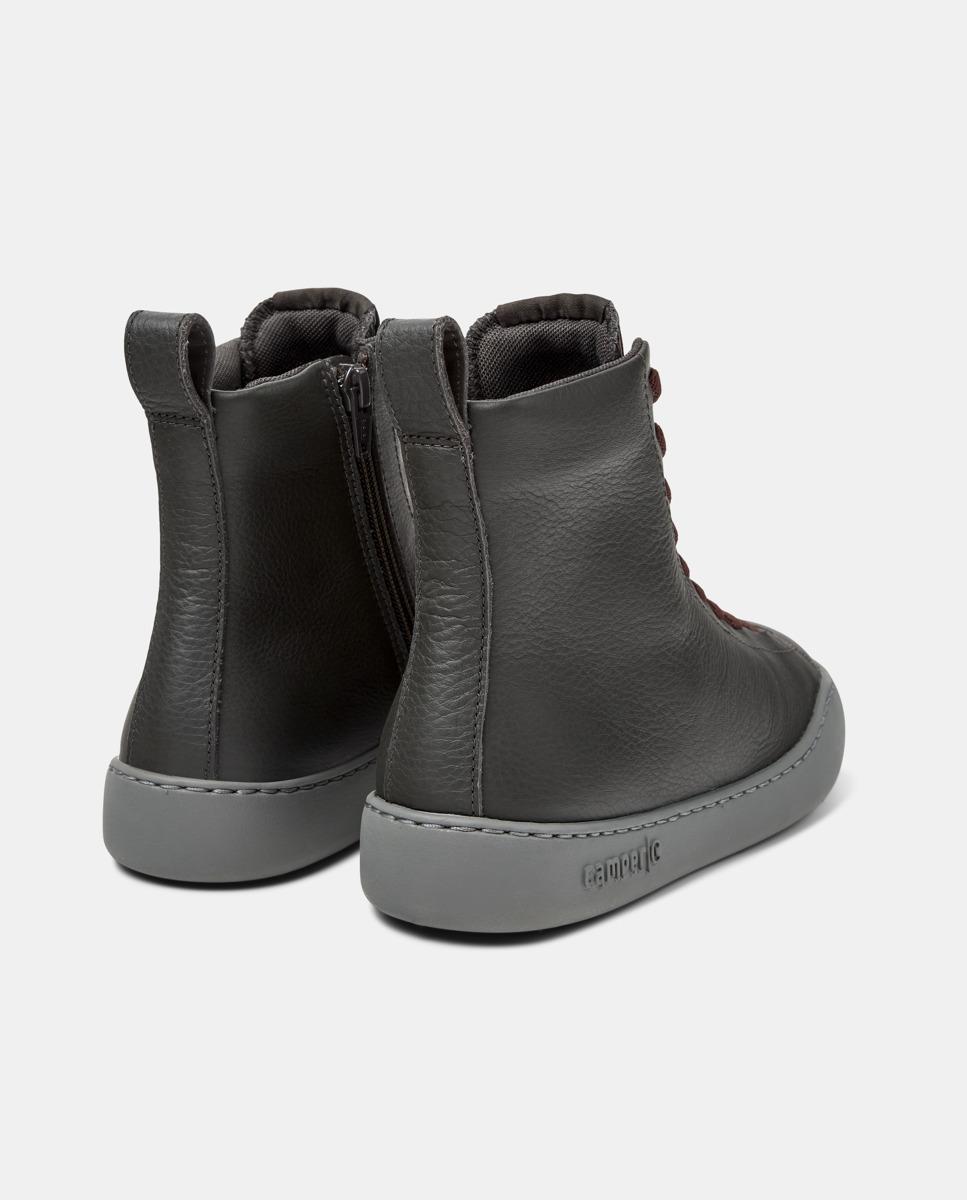 Zapatillas de piel de mujer abotinadas peu touring - Camper - Gris Gris-2