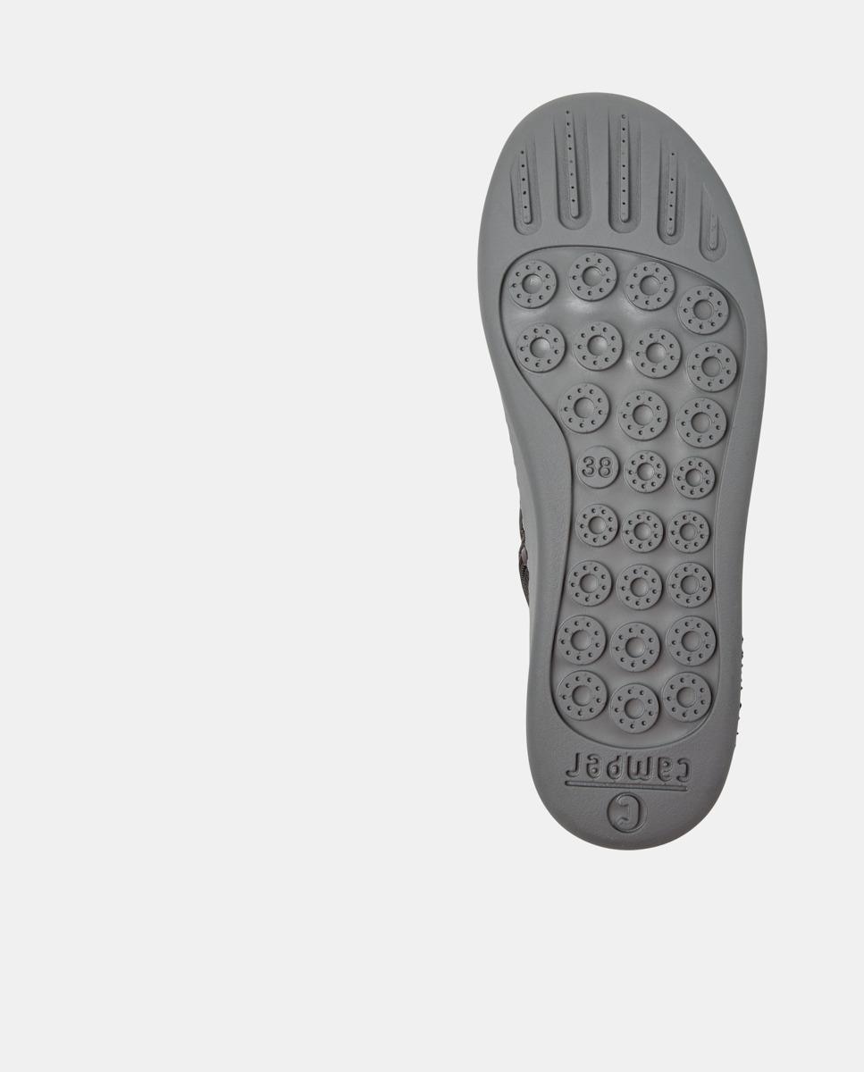 Zapatillas de piel de mujer abotinadas peu touring - Camper - Gris Gris-4