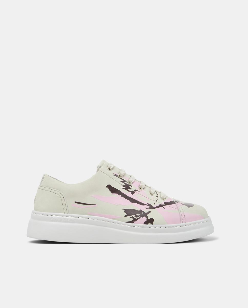 Zapatillas de piel de mujer G3D Runner Up Twins con cordones - Camper - Beige Beige-1
