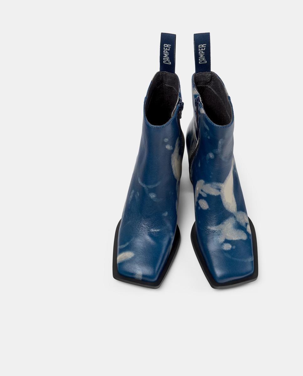 Botines de mujer Karole de piel - Camper - Azul oscuro Azul oscuro-3