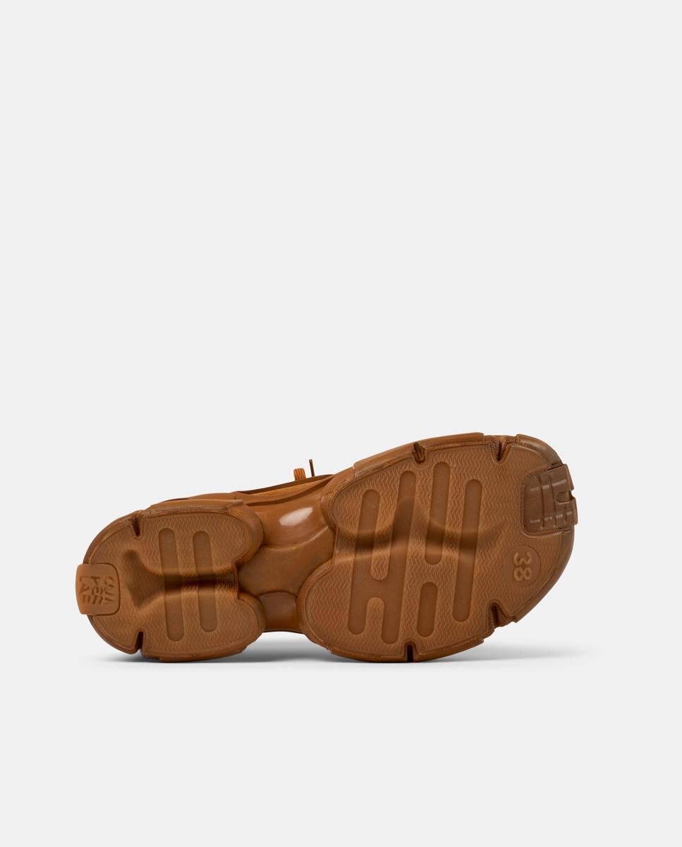 Zapatillas deportivas de hombre tossu lisas con calcetín interior - camperlab - Marrón Marrón-4