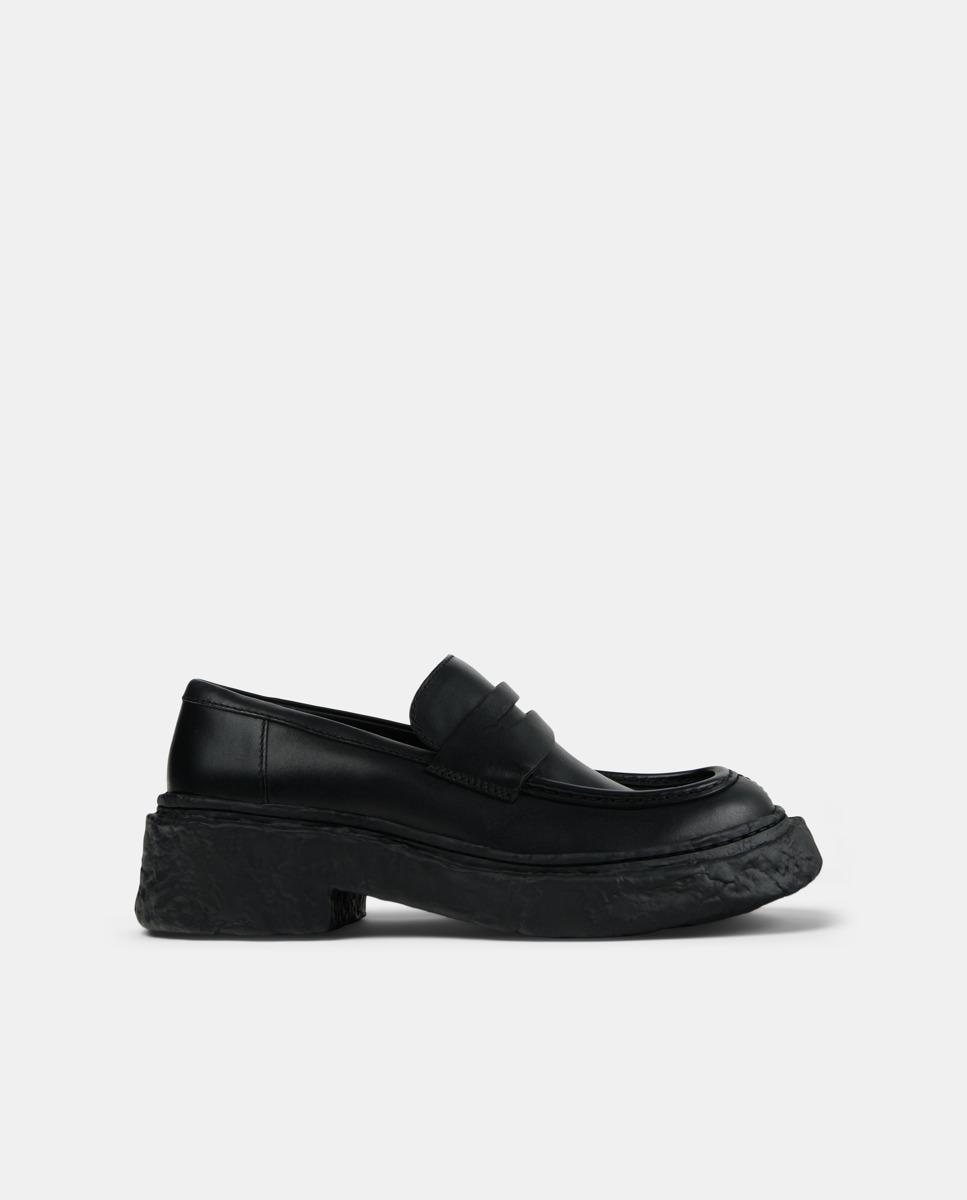 Mocasines con tacón unisex de piel vamonos - camperlab - Negro Negro-1