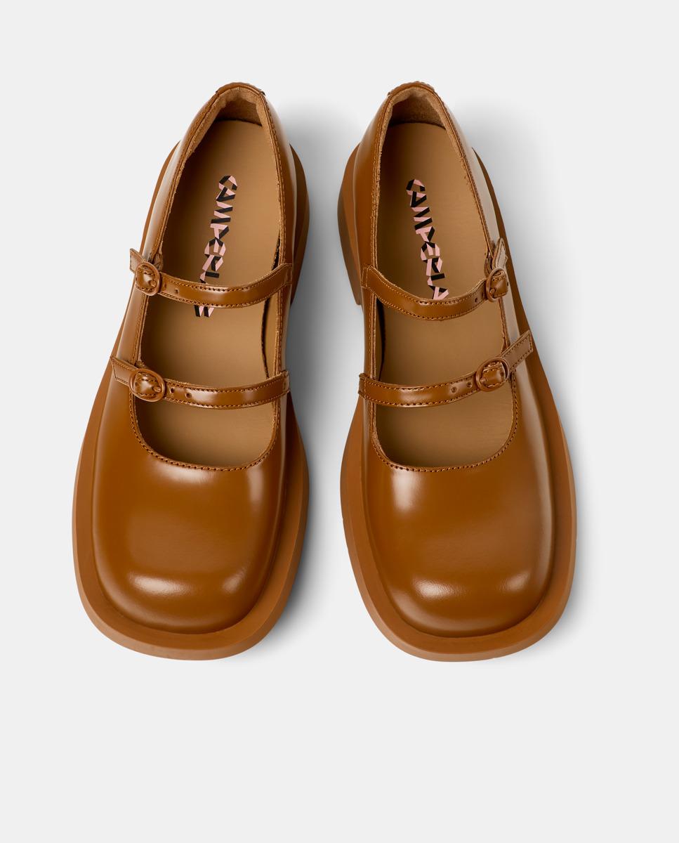 Bailarinas unisex 1978 de piel - camperlab - Marrón Marrón-3