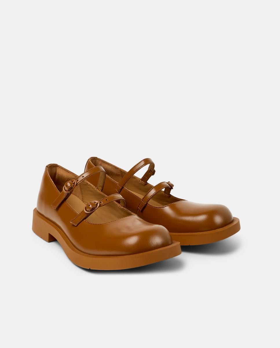 Bailarinas unisex 1978 de piel - camperlab - Marrón Marrón-5