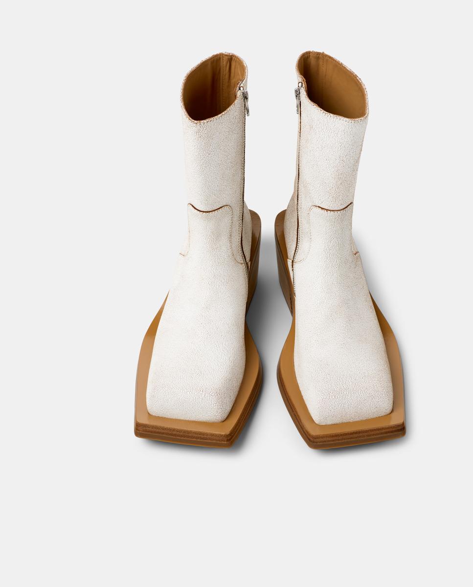 Botas unisex quetal de piel - camperlab - Blanco Blanco-3