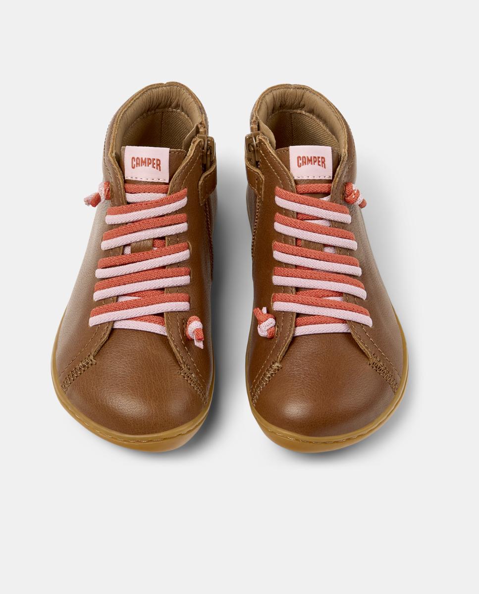 Zapatillas de piel de niño peu cami - Camper - Marrón Marrón-2