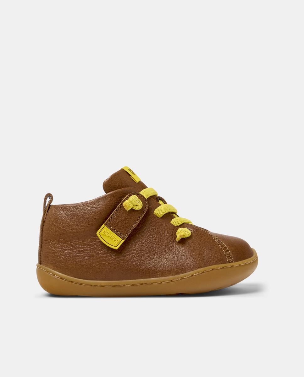 Zapatillas de piel de niño peu cami twins - Camper - Marrón Marrón-1