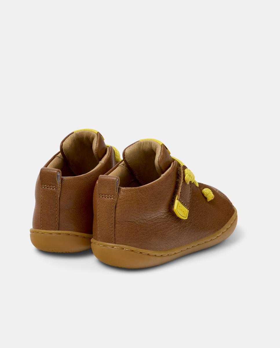Zapatillas de piel de niño peu cami twins - Camper - Marrón Marrón-4