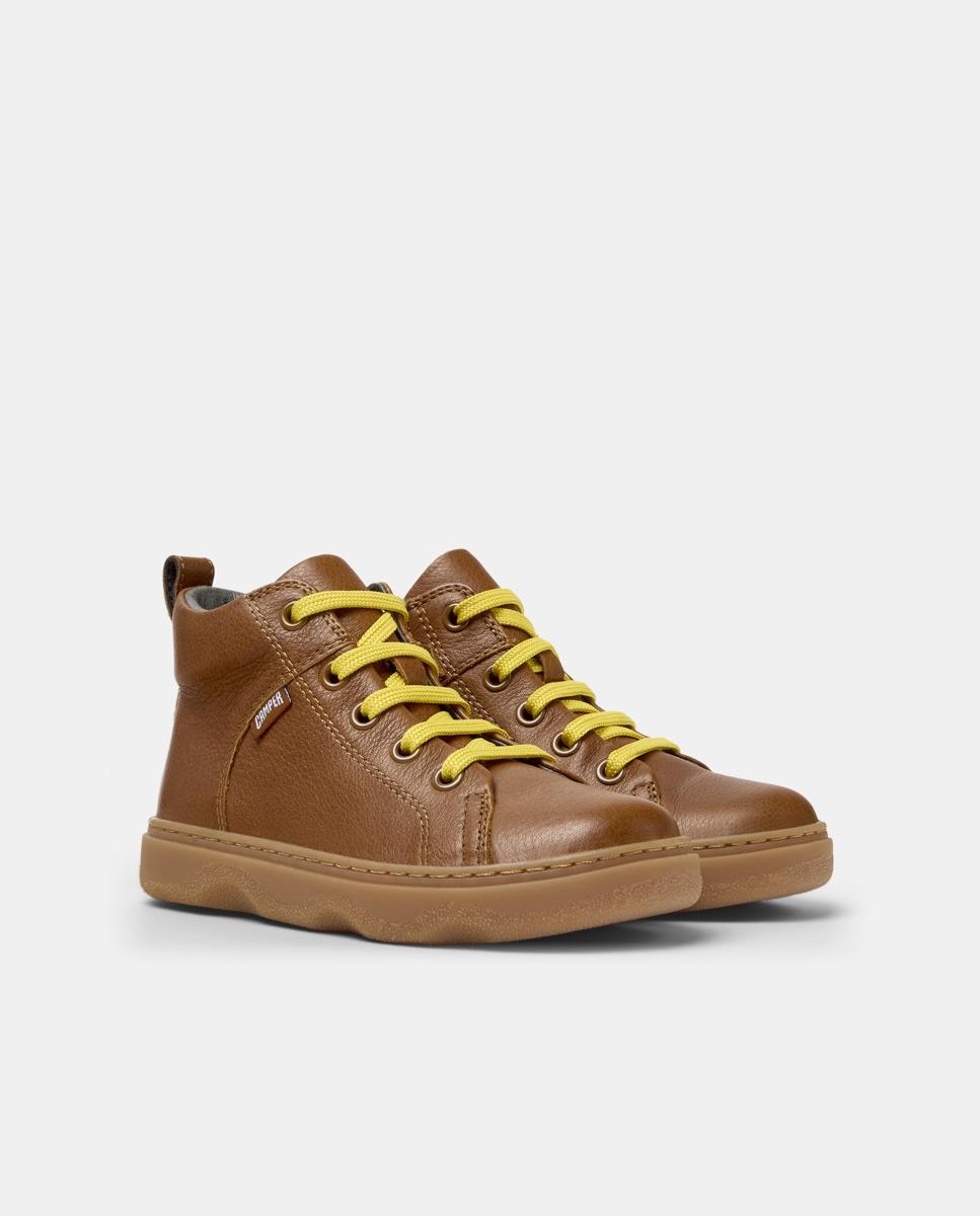 Zapatillas de piel de niño kiddo - Camper - Marrón Marrón-6