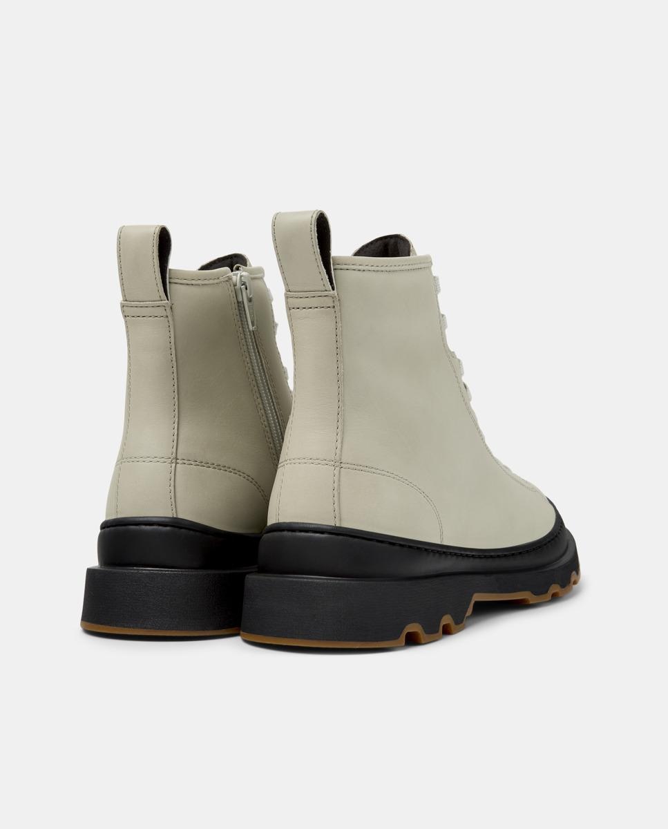 Botines militares de mujer de piel brutus+ - Camper - Beige Beige-2