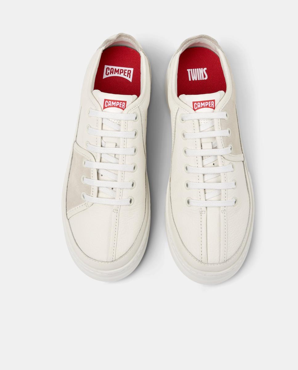 Zapatillas deportivas de mujer g3d runner up twins con cordones y puntera redonda - Camper - Blanco Blanco-3