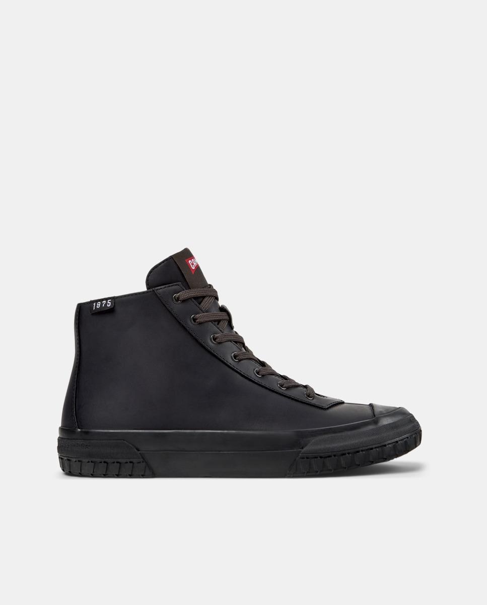 Zapatillas de piel de mujer camaleon 1975 abotinadas - Camper - Negro Negro-1