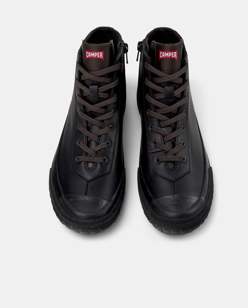Zapatillas de piel de mujer camaleon 1975 abotinadas - Camper - Negro Negro-3