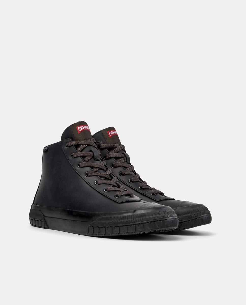 Zapatillas de piel de mujer camaleon 1975 abotinadas - Camper - Negro Negro-5