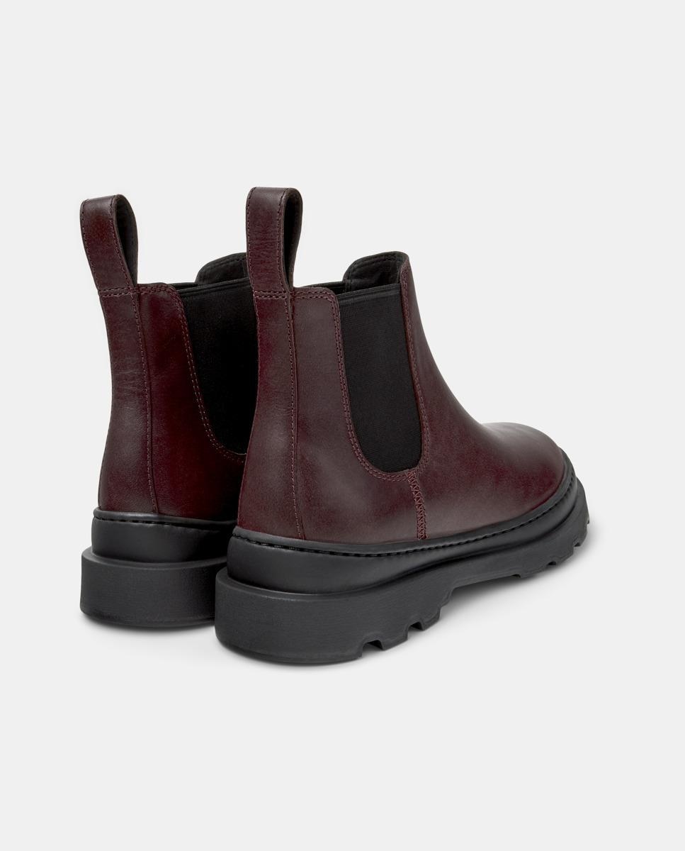 Botines de mujer de piel brutus+ - Camper - Burdeos Burdeos-2
