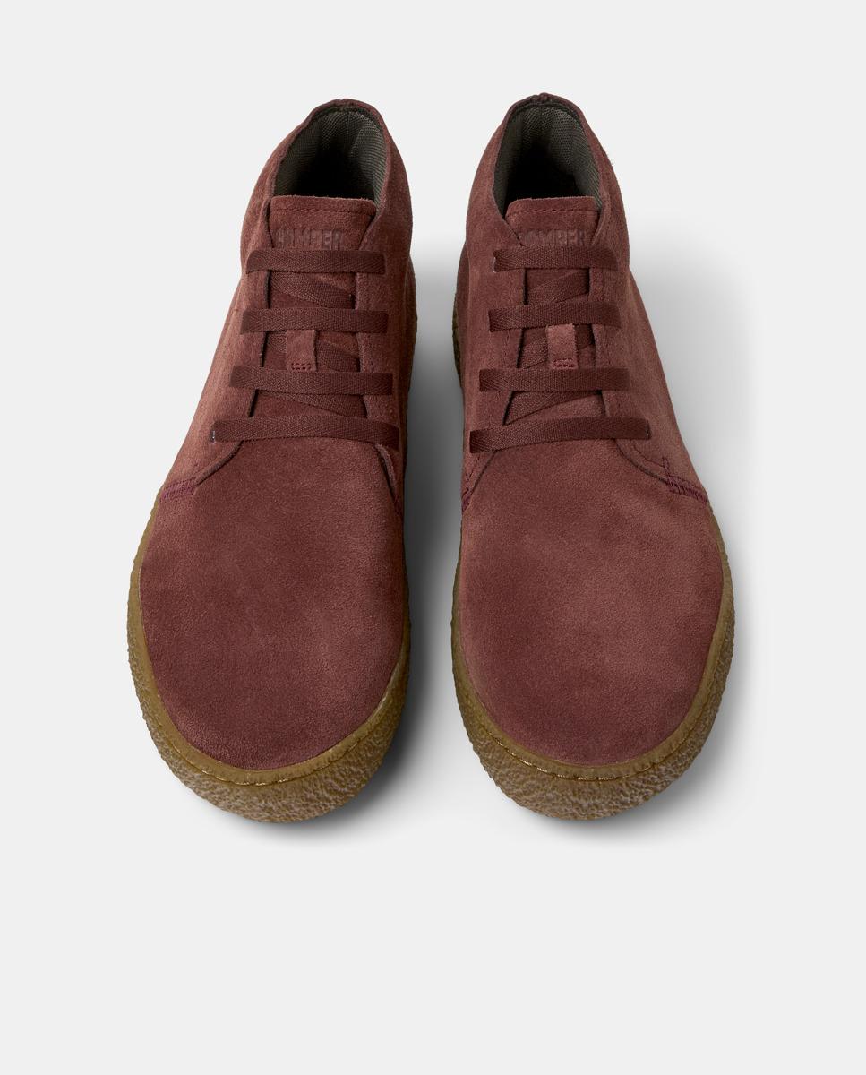 Botines de hombre de piel Peu Terreno con cordones - Camper - Granate Granate-3