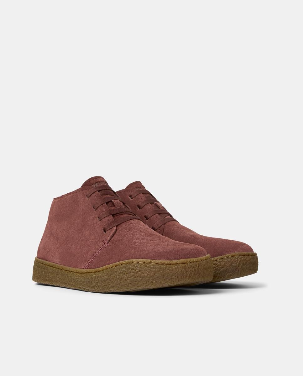 Botines de hombre de piel Peu Terreno con cordones - Camper - Granate Granate-5